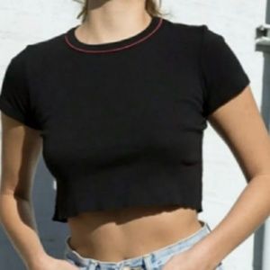 New Brandy Melville Black Mary crop top